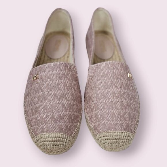 MICHAEL KORS Slip On Kendrick Espadrille Flats Size 7.5 Pink Rare NEW - Picture 2 of 8